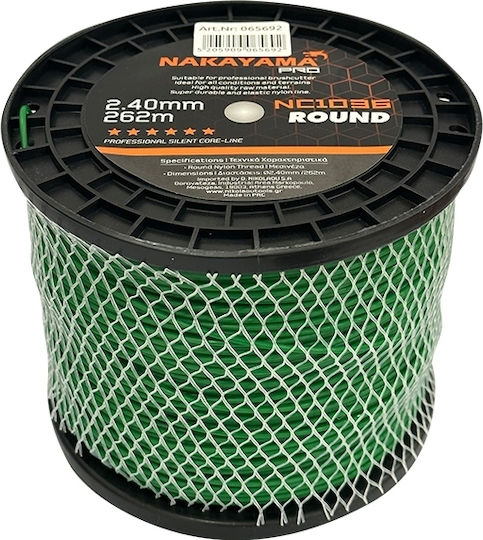 Nakayama Pro Nc1036 Linie Rotundă Pentru Motocoase Și Trimmere Lungime 262m Și Grosime 2.4mm