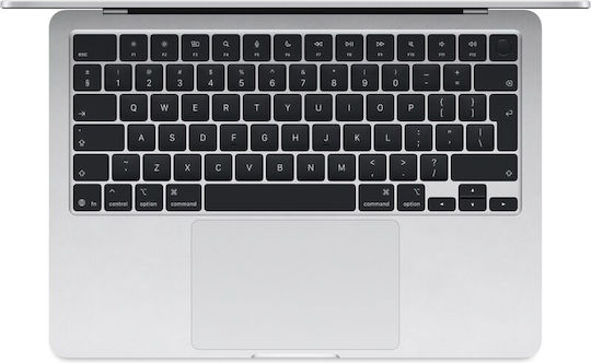 Apple MacBook Air 13.6" IPS Retina Display (M4-10-ядрен/16GB/256GB SSD/8-Core GPU) с Зарядно Устройство 30W Сребърен (GR Клавиатура)