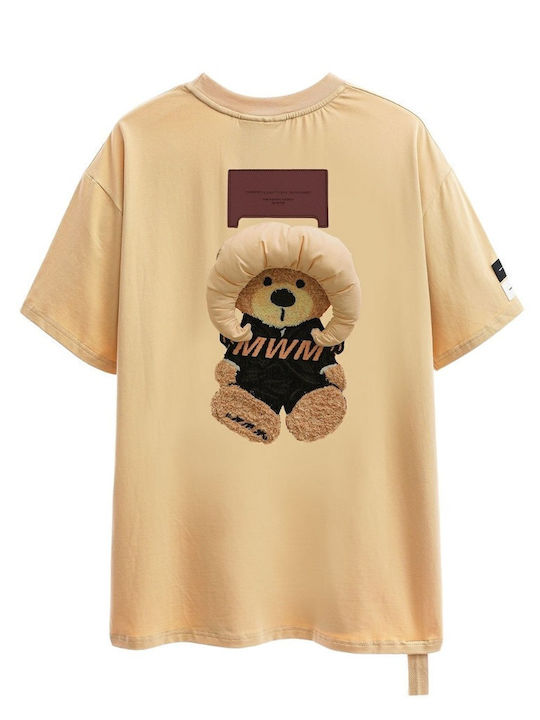Mod Wave Movement Teddy T-shirt Beige