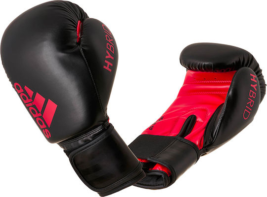 adidas Hybrid Mănuși de Box din Piele Sintetică pentru Competiție Negre
