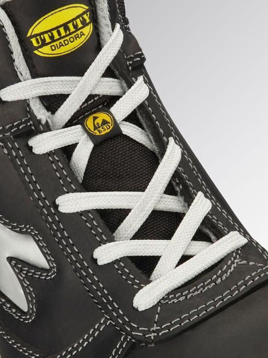 Utility Diadora Waterproof Safety Boot Black Run Mid S3s Fo Sr Esd En Iso 20345:2022 181155