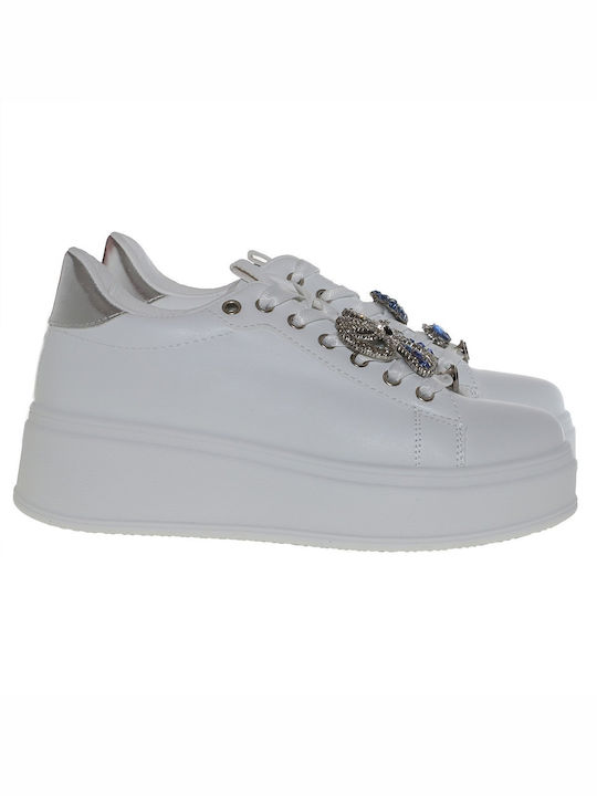Adidași Flatforms Pentru Femei Albi