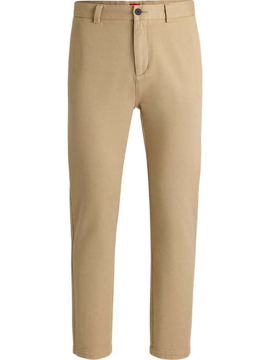 David251d Мъжки Панталон Slim Fit Бежов