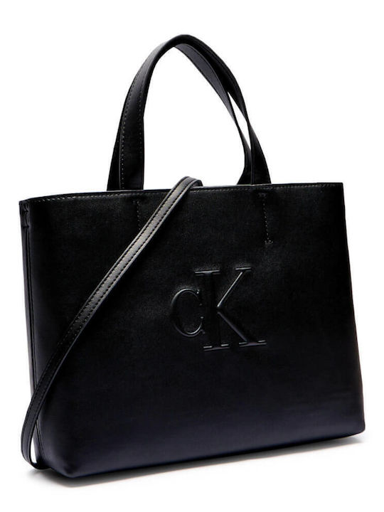 Sculpted Γυναικεία Τσάντα Tote Χειρός Μαύρη
