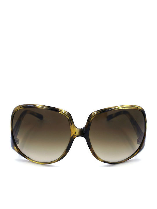 Dolce & Gabbana Women's Sunglasses with Brown Tartaruga Plastic Frame and Brown Gradient Lens DG6033 51251