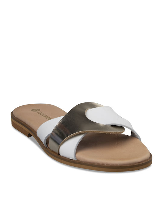 Women's Flat Sandals in White Color