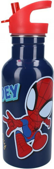 Miniware Rostfreies Kinder Trinkflasche mit Stroh 500ml