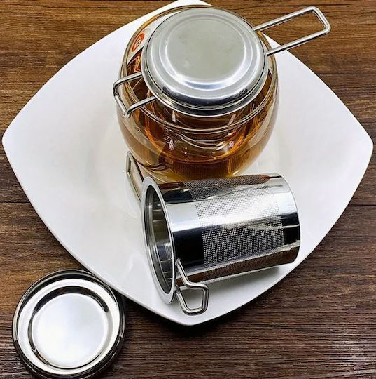 Stainless Steel Tea Filter Long Handle & Lid