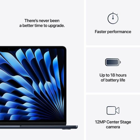 Apple MacBook Air 13.6" IPS Retina Display (M4-10-Core/16GB/512GB SSD/10-Core GPU) Midnight (GR Keyboard)