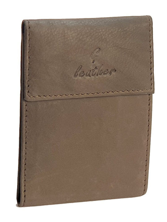 Leather Men's Wallet Cards Brown