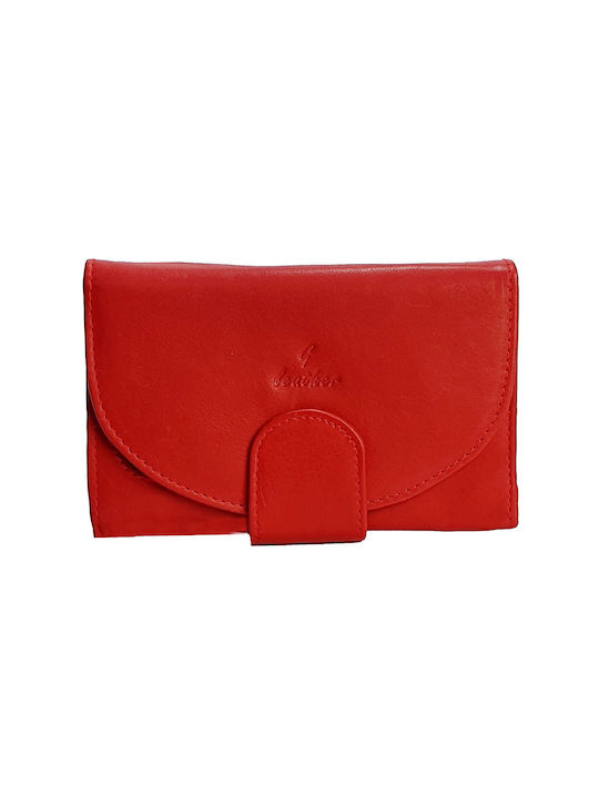 Large Leather Women's Wallet Classic with RFID Red