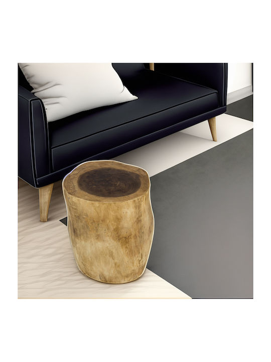Round Side Table Munggur Wooden Natural Finish 43x43x48 cm