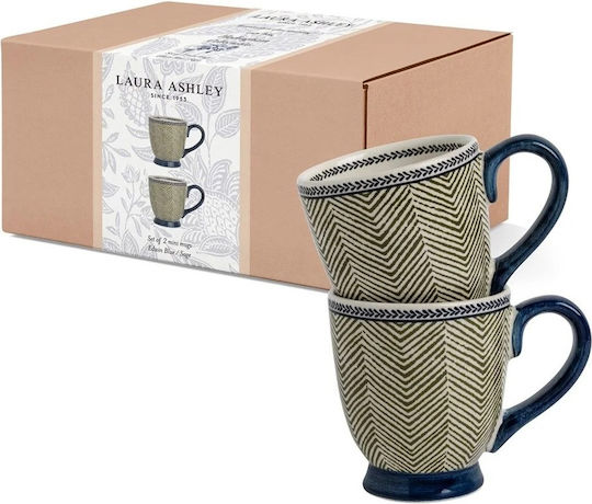 Laura Ashley Becher Keramik Grün 2Stück