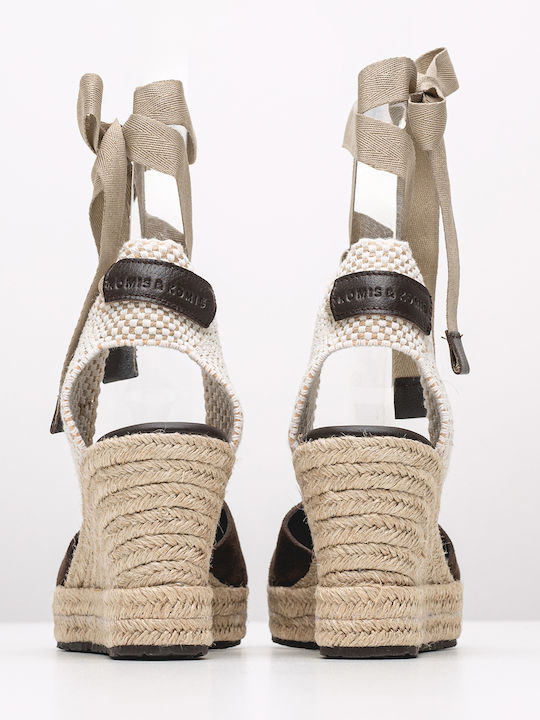 Platforme Dama Tip Espadrile Maro