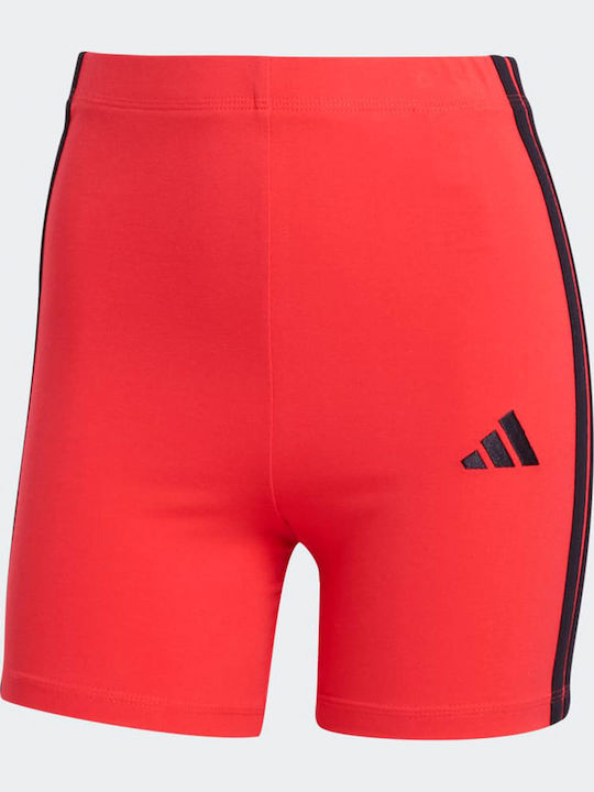Essentials 3-stripes Women's Bike Training Legging Red