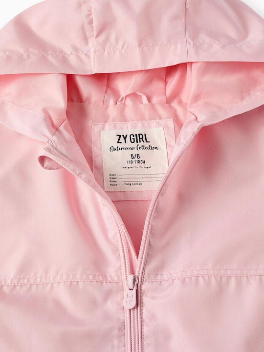 Kids' Casual Jacket Windproof with Hood Pink