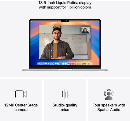 Apple MacBook Air 13.6" IPS Retina Display (M4-10-Core/16GB/512GB SSD/10-Core GPU) Midnight (GR Keyboard)
