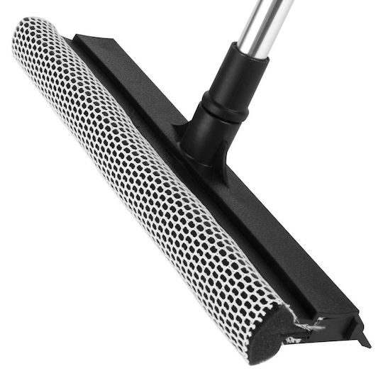 Extendable Window Cleaner Squeegee 25cm Aluminum Handle 70-120cm Black