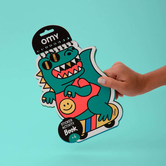 Omy Painting - Activity Book with Stickers Dino for Children 4+ years old Years