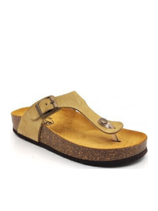 Leather Women's Flat Sandals Anatomic Mushroom