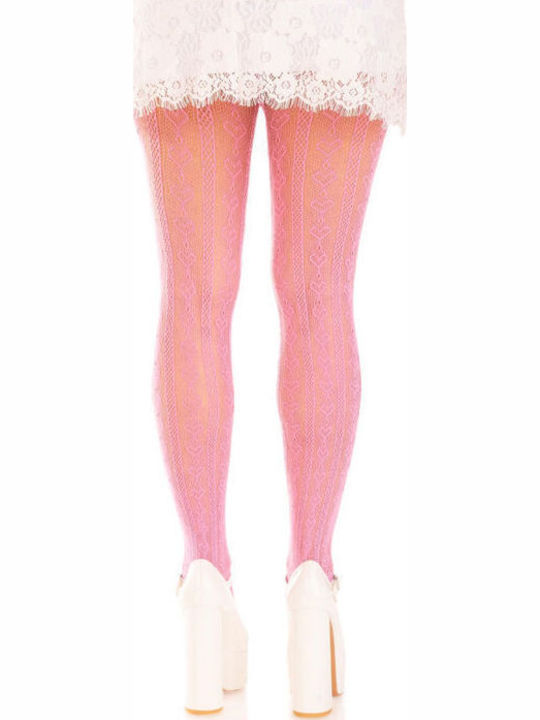 Leg Avenue Șosete Sexy Ciorapi Și Dresuri Roz Cu Inimi Și Fundițe