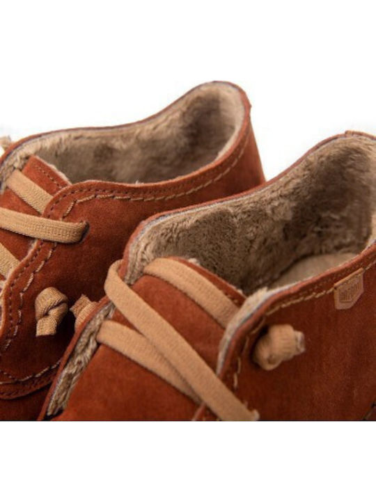 Leder Stiefeletten Damen Tabac Braun