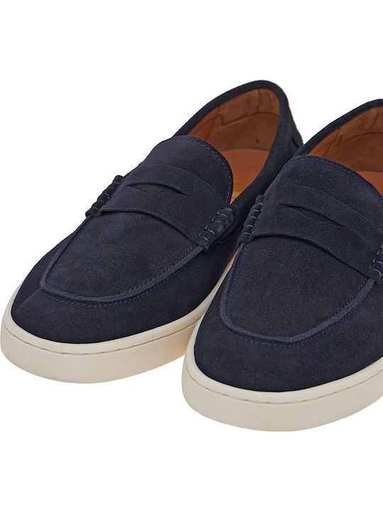 Suede Ανδρικά Loafers σε Μπλε Χρώμα