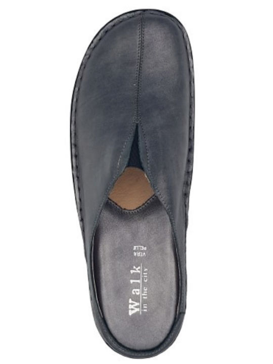 Anatomical Leather Women's Slippers Gray