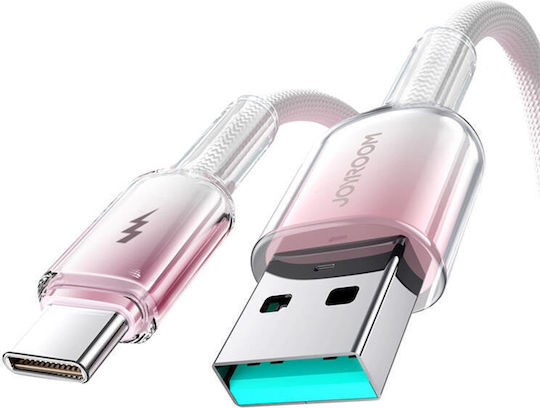 Joyroom Series Braided USB 2.0 Cable USB-C male - USB-A 30W PD Λευκό 1m