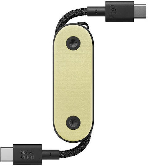 Native Union Union Retractable USB 2.0 Cable USB-C male - USB-A 60W Κίτρινο 0.17m