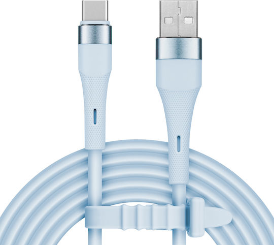 Usb Cable 1m Blue Silicone Type-c Kruger&matz Basic