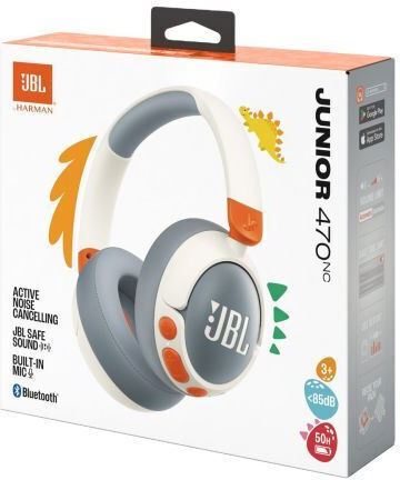 JBL Junior 470nc Wireless / Wired Over Ear Headphones with 50 hours of Operation White