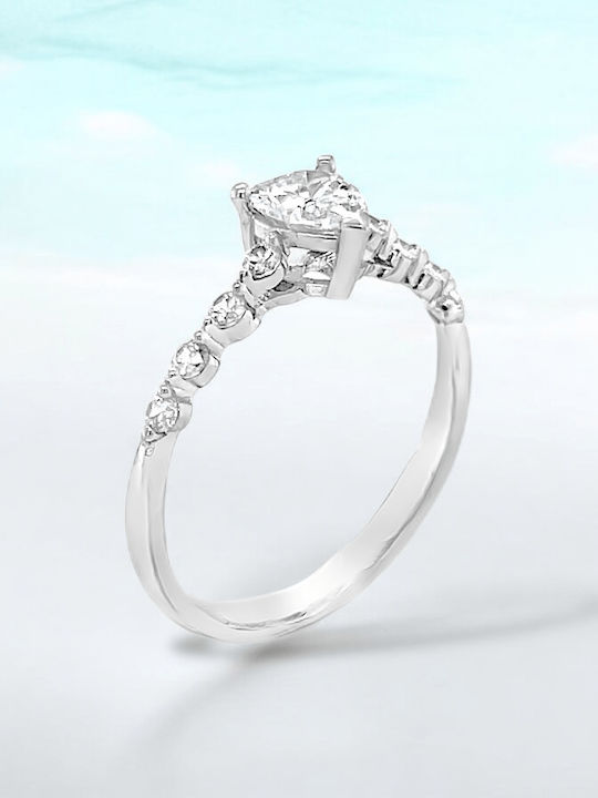 Xryseio Einzelstein aus Weißgold 14K