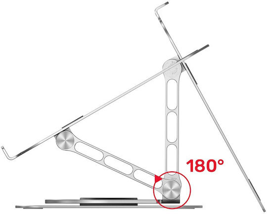 Unitek OT180SL01 Βάση Στήριξης για Laptop έως 16" Ασημί