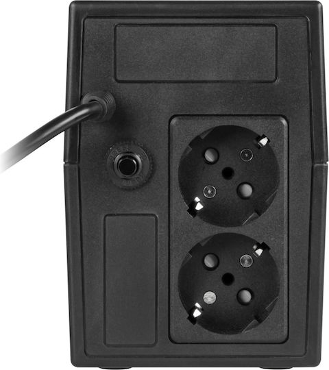 Quer KOM0551 UPS Line-Interactive 600VA 360W με 2 Schuko Πρίζες