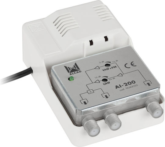 Alcad Ai-200 Vhf-uhf Amplifier 1in/2out Broadband