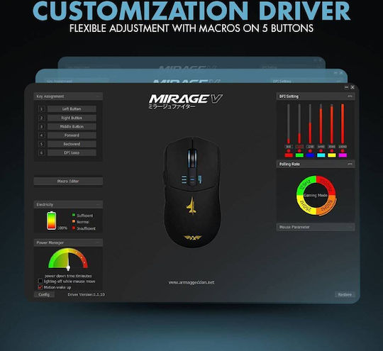 Armaggeddon MIRAGEV-B Gaming Mouse Negru