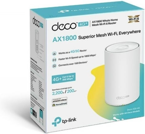 TP-LINK Deco X20 4G v2 WiFi Mesh Network Access Point Wi‑Fi 6 Dual Band (2.4 & 5GHz)