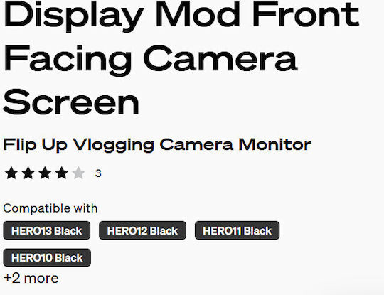 GoPro Display Mod HERO8 Screen Protector for GoPro Hero 11 / Hero 9 / Hero 10 / Hero 12 / Hero 8 / Hero 13