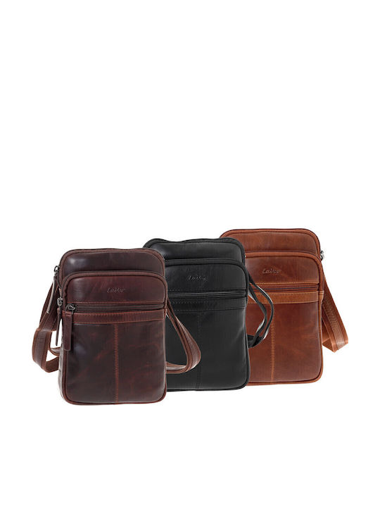 Leather Men's Bag Shoulder / Crossbody Tabac Brown