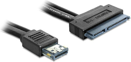 DeLock eSATA - 22-Pin SATA III Cable 50cm Μαύρο (84402)