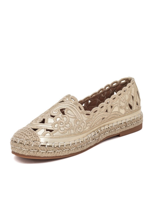 Damen Espadrilles in Gold Farbe