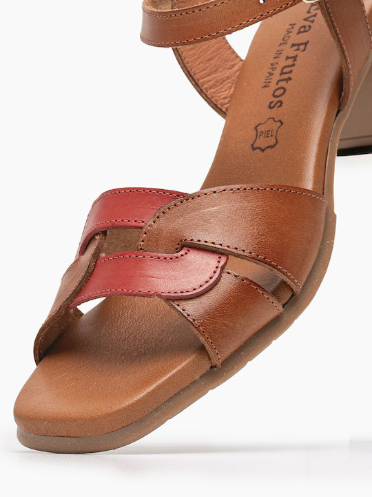 Leder Sandalen Tabac Braun