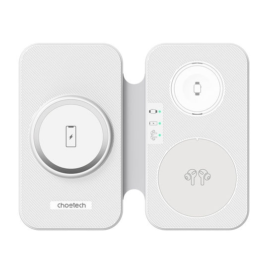 Choetech Φορτιστής Magsafe 15W Λευκός (T616-F)