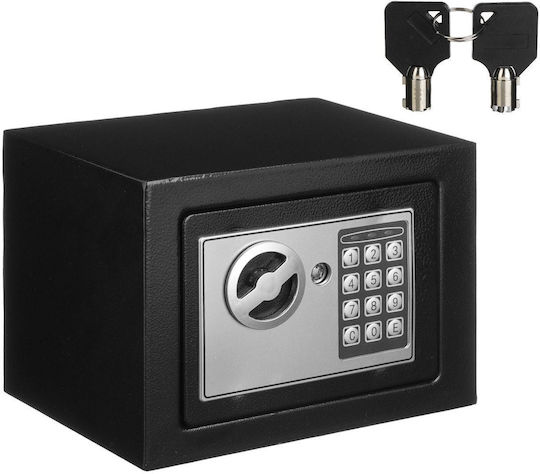Electronic Safe Starks 17x17x23 Cm Key Lock Metal Black
