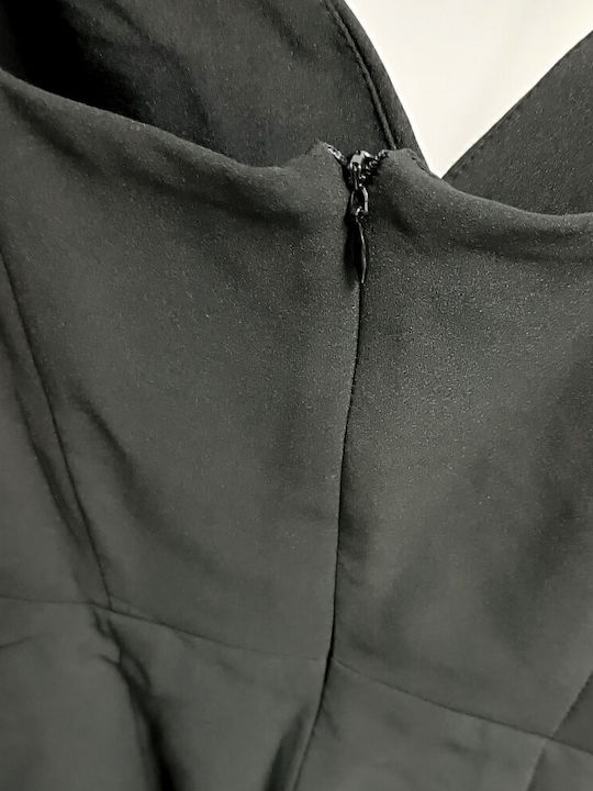 Sommer Midi Abendkleid mit Tränen Schwarz