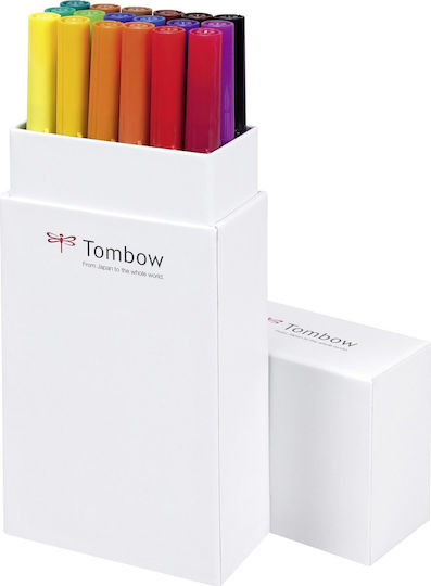 Tombow Μαρκαδόροι Ζωγραφικής 0.8mm Λεπτοί Σετ 12 χρώματα