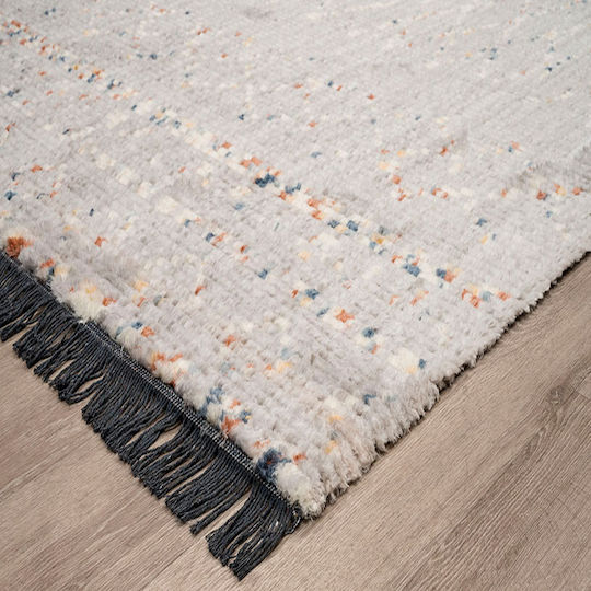Newplan Cosy 187b Handgefertigt Teppich Rechteckig Synthetisch,Polyester/Cotton/Leather mit Fransen Gray