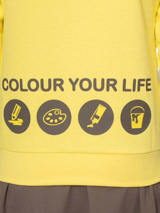 Γυναικείο Φούτερ με Κουκούλα Yellow
