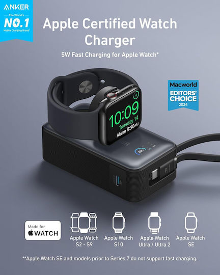 Anker MagGo Power Bank 10000mAh 35W με Θύρα USB-C Γκρι